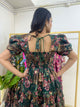 Green Tiger Printed Jacquard Fabric Short Dress
