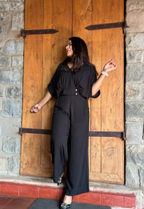 Solid Black Viscose Cord Set