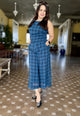 Blue Checked Georgette Cord Set