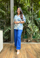 White Blue Cord Set