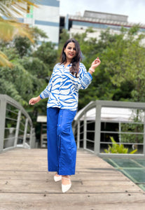 White Blue Cord Set