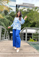 White Blue Cord Set