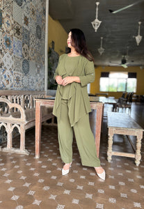 Green Soft Cotton Cord Set