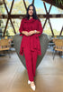 Solid Maroon Cord Set