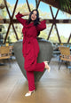 Solid Maroon Cord Set