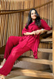 Solid Maroon Cord Set