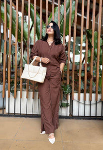 Brown Cotton Cord Set