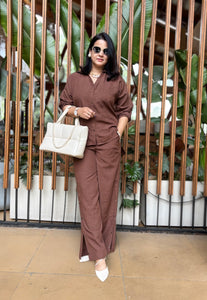 Brown Cotton Cord Set