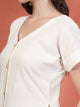 Indibelle Linen Touch Co-ord Set (Off White)