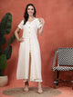 Indibelle Linen Touch Co-ord Set (Off White)