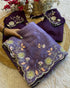 Purple crush Silk sarees with Stunning are a glamorous and luxurious choice for special occasions