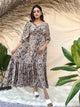 Floral Printed Boho Maxi Dress
