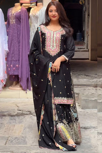 BlackBerry Heavy Black Salwar Suit & Dupatta.