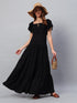Black Cotton Maxi Dress