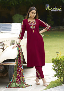 classy and fabulous 3 pieces concept kurti