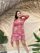 Red Printed Short Dress