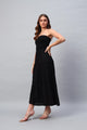 Black Shoulder Less Maxi Dress