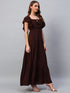 Brown Cotton Maxi Dress