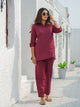 Coloured Denim shirt top with full loose pants