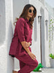 Coloured Denim shirt top with full loose pants