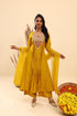 Yellow Pleated Suit Set