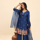 Navy Blue embroidered Kurta Set
