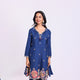 Navy Blue embroidered Kurta Set