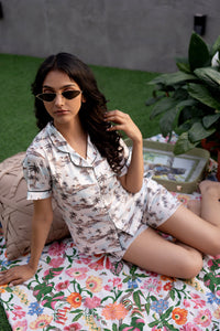 Beach Vibe Satin Shorts Set