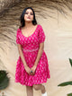 Pink Cotton Short Dress