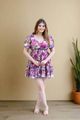 Pink Floral Short Princess Dress.