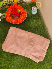 party wear saree with stone work (with blouse piece)