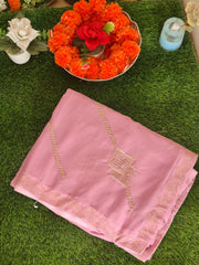 party wear saree with stone work (with blouse piece)