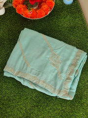 party wear saree with stone work (with blouse piece)