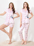 Soft Blush Pink Satin 3pc Nightsuit