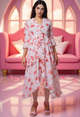 Cherry Blossom Ruffled Maxi Dress