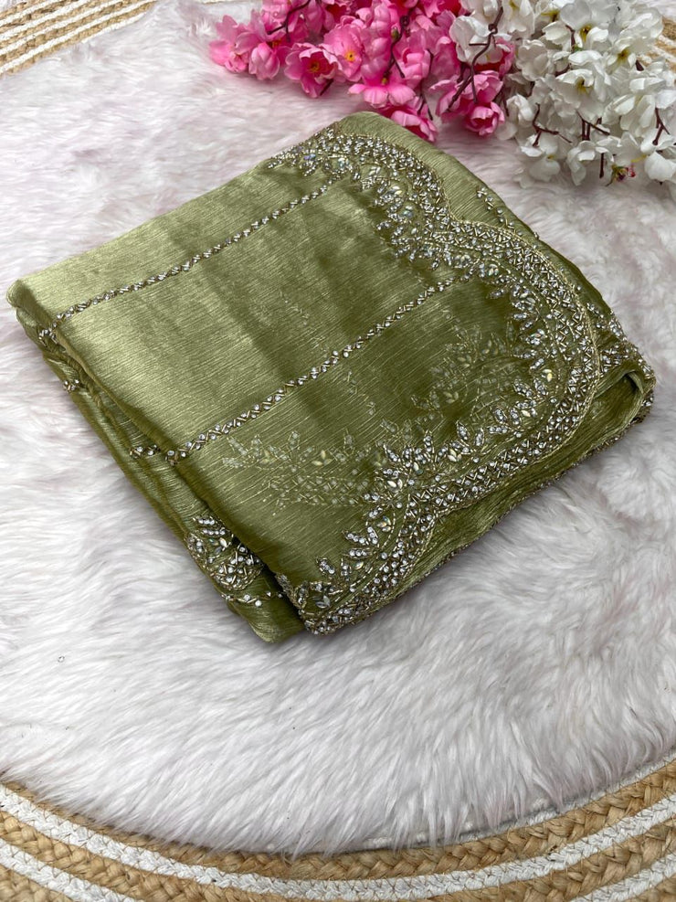 Pista New Patty Wear Launching Designer saree