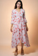 Cherry Blossom Ruffled Maxi Dress