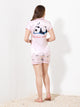 Soft Blush Pink Satin 3pc Nightsuit