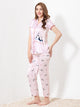 Soft Blush Pink Satin 3pc Nightsuit