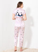 Soft Blush Pink Satin 3pc Nightsuit