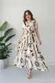 Mayaa printed peplum maxi dress for women