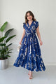 Mayaa printed peplum maxi dress for women