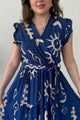 Mayaa printed peplum maxi dress for women